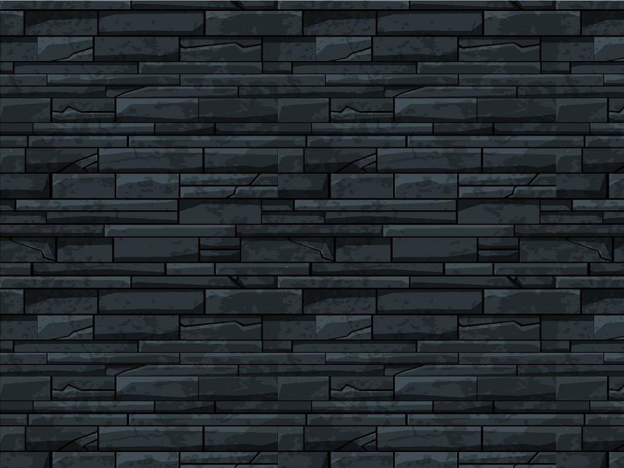 Black Coral Brick Vinyl Wrap Pattern~Rwraps Series 914 Digitally Printed Vinyl Wrap~0