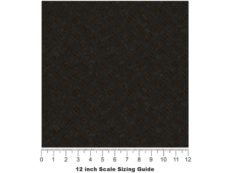 Black Corrosion Diamond Plate Vinyl Film Pattern Size 12 inch Scale~Rwraps Black Corrosion Sizing Chart~2