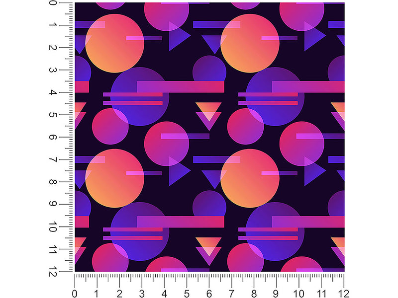 black cosmopolitan abstract geometric 1ft x 1ft Craft Sheets