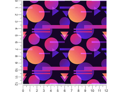 black cosmopolitan abstract geometric 1ft x 1ft Craft Sheets