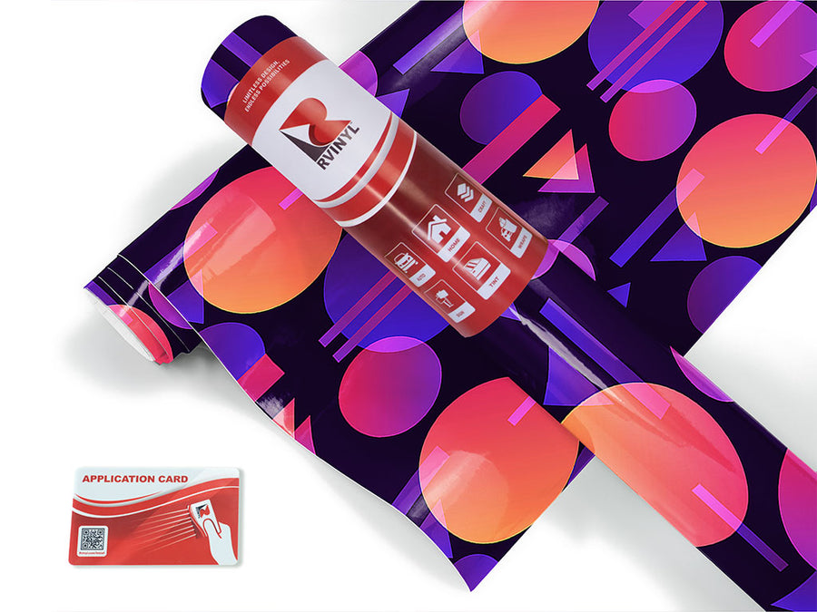 black cosmopolitan abstract geometric Craft Vinyl Roll