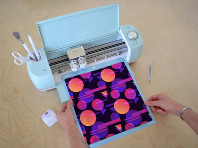 black cosmopolitan abstract geometric Cricut Compatible Vinyl