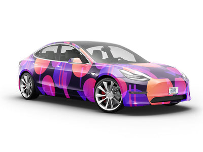 Black Cosmopolitan Abstract Vehicle Vinyl Wrap