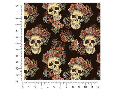 black crown skull and bones 1ft x 1ft Craft Sheets