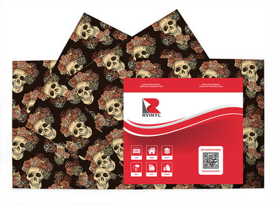 black crown skull and bones Craft Vinyl Sheet Pack