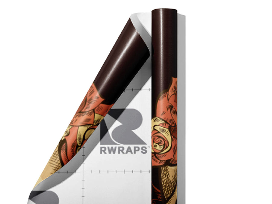Black Crown Halloween Wrap Film Sheets~Rwraps Series 914 Black Crown Halloween Scrolled Sheet~3