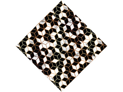 Black Cubes Tile Vinyl Wrap Pattern