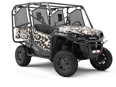 Black Cubes Tile Utility Vehicle Vinyl Wrap