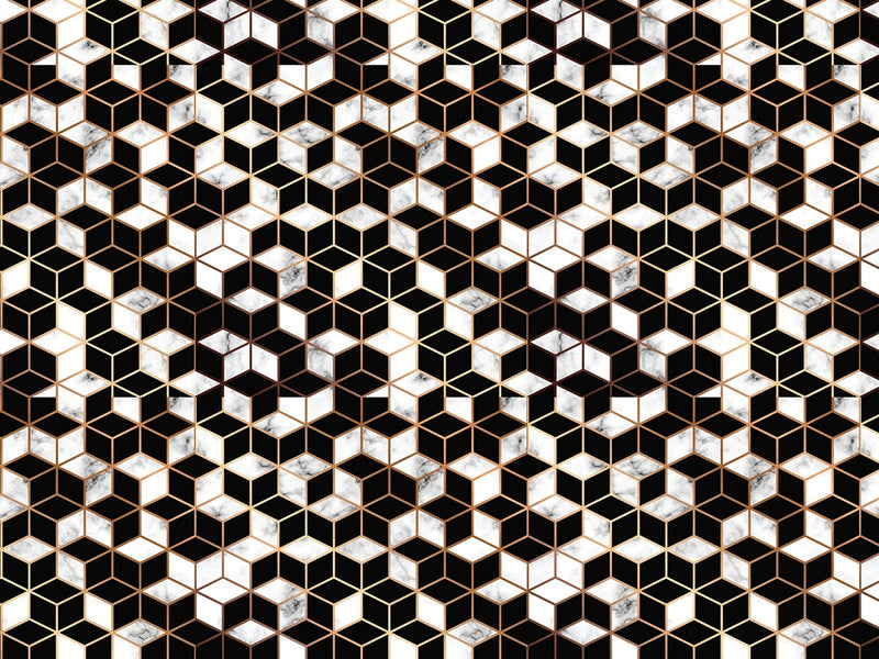 Black Cubes Tile Vinyl Wrap Pattern~Rwraps Series 914 Digitally Printed Vinyl Wrap~0