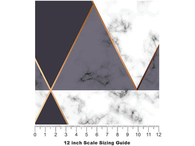 Black Diamond Tile Vinyl Film Pattern Size 12 inch Scale~Rwraps Black Diamond Tile Sizing Chart~3