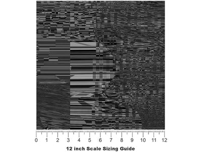 Black Distortion Technology Vinyl Film Pattern Size 12 inch Scale~Rwraps Black Distortion Technology Sizing Chart~3