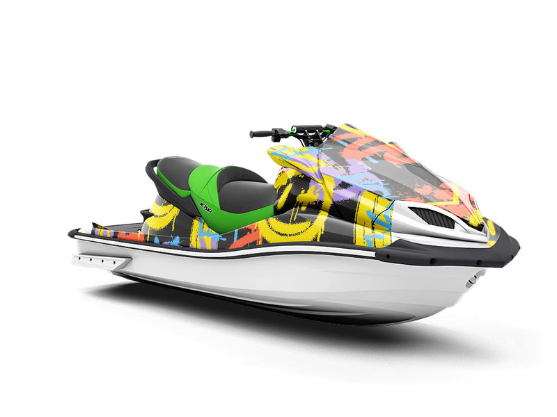 Black Evolution Graffiti Jet Ski Vinyl Customized Wrap