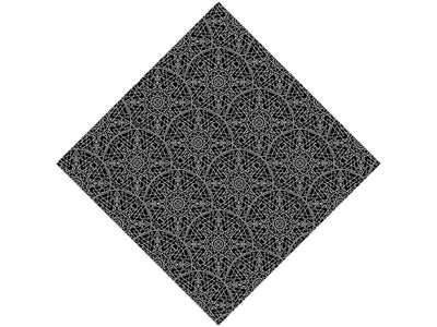 Black Geometric Mandala Vinyl Wrap Pattern