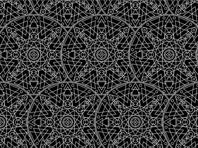 Black Geometric Mandala Vinyl Wrap Pattern~Rwraps Series 914 Digitally Printed Vinyl Wrap~0
