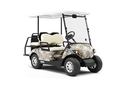 Black Heart Tile Wrapped Golf Cart