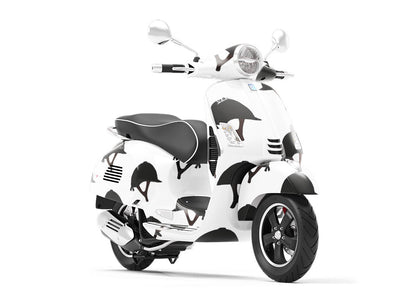 Black Helmet Sport Vespa Scooter Wrap Film
