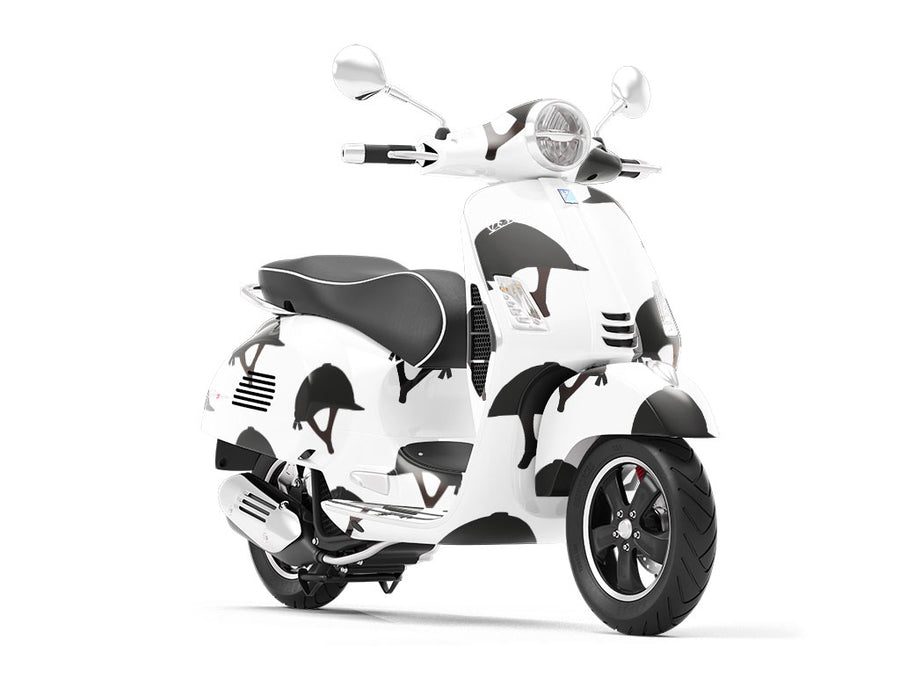 Black Helmet Sport Vespa Scooter Wrap Film