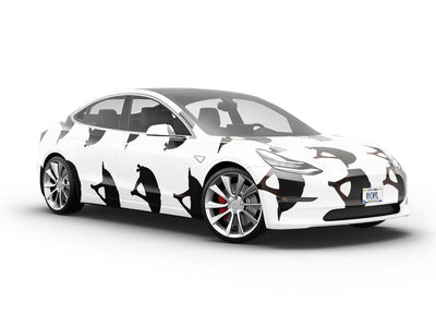 Black Helmet Sport Vehicle Vinyl Wrap