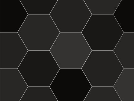 Black Hexagonal Tile Vinyl Wrap Pattern~Rwraps Series 914 Digitally Printed Vinyl Wrap~0