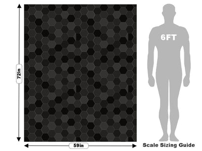 Black Hexagonal Tile Vehicle Wrap Scale~Rwraps Series 914 Black Hexagonal Tile Measurements~2