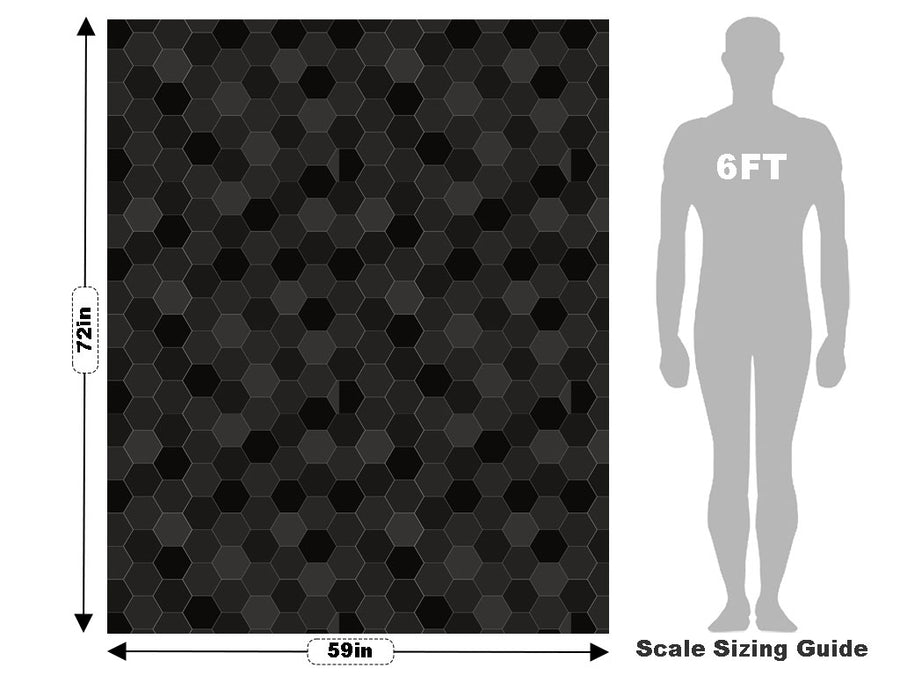 Black Hexagonal Tile Vehicle Wrap Scale~Rwraps Series 914 Black Hexagonal Tile Measurements~2
