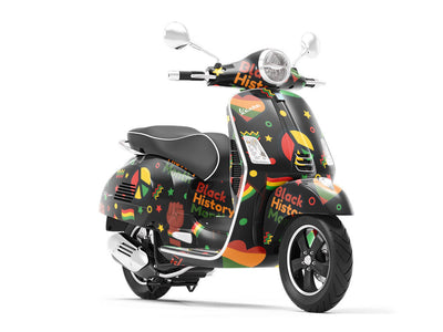 Black History Americana Vespa Scooter Wrap Film