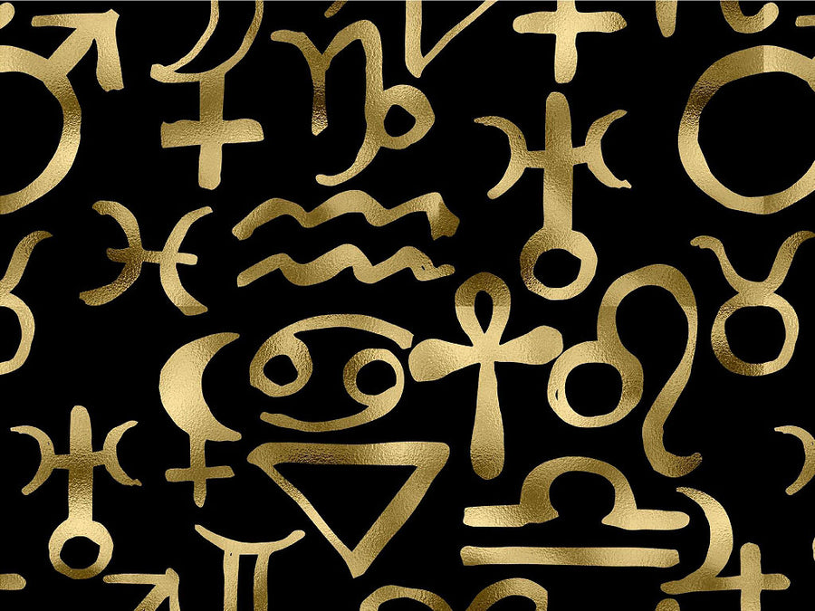 Black Horoscopes Astrology Vinyl Wrap Pattern~Rwraps Series 914 Digitally Printed Vinyl Wrap~0