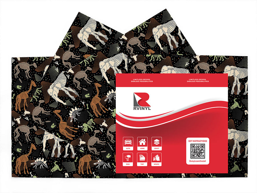 black ice dinosaur Craft Vinyl Sheet Pack