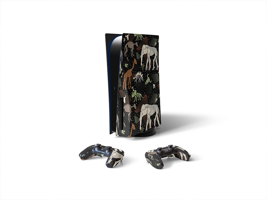 black ice dinosaur Sony PS5 DIY Skin