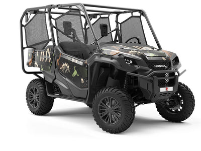 Black Ice Dinosaur Utility Vehicle Vinyl Wrap
