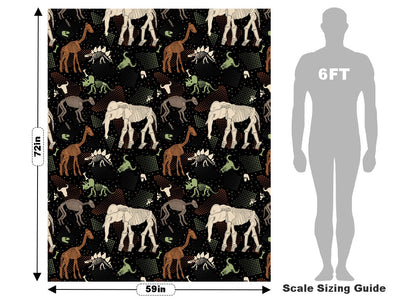 Black Ice Dinosaur Vehicle Wrap Scale~Rwraps Series 914 Black Ice Dinosaur Measurements~1