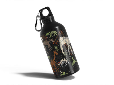 black ice dinosaur Water Bottle DIY Stickers