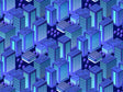 Black Light Cityscape Vinyl Wrap Pattern~Rwraps Series 914 Digitally Printed Vinyl Wrap~0