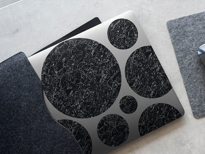 black marmo granite stone DIY Laptop Stickers
