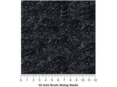 Black Marmo Granite Vinyl Film Pattern Size 12 inch Scale~Rwraps Black Marmo Granite Sizing Chart~2