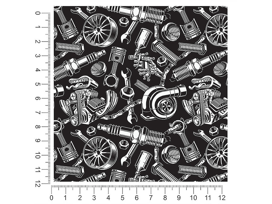 black motor gearhead 1ft x 1ft Craft Sheets