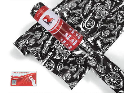 black motor gearhead Craft Vinyl Roll