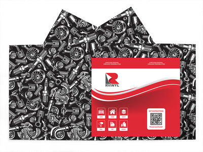 black motor gearhead Craft Vinyl Sheet Pack