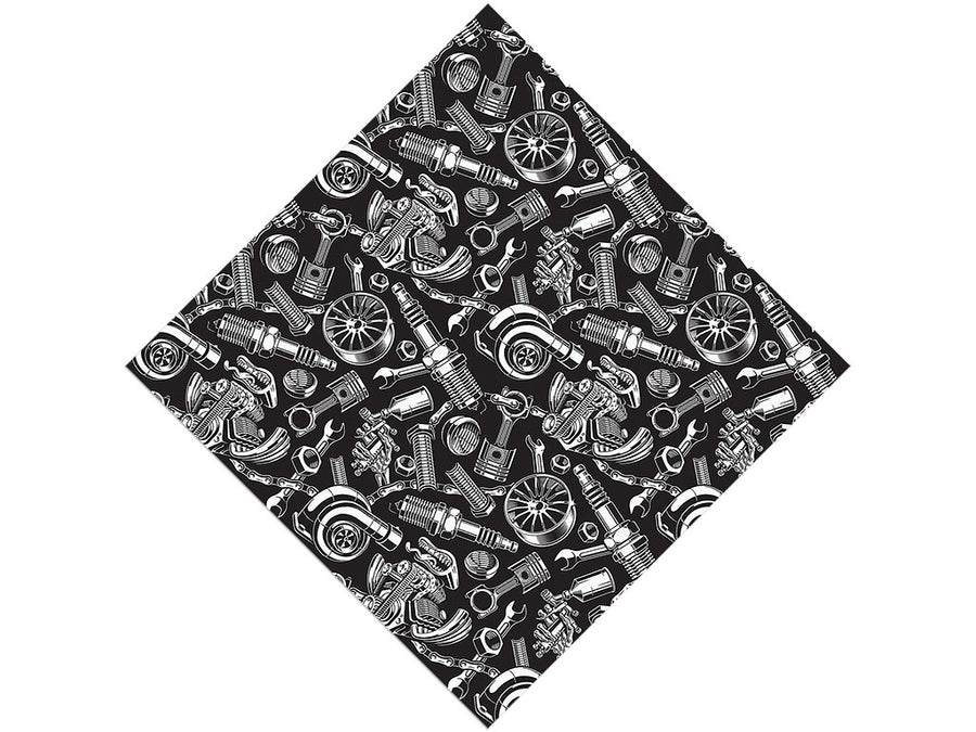 Black Motor Cars Vinyl Wrap Pattern