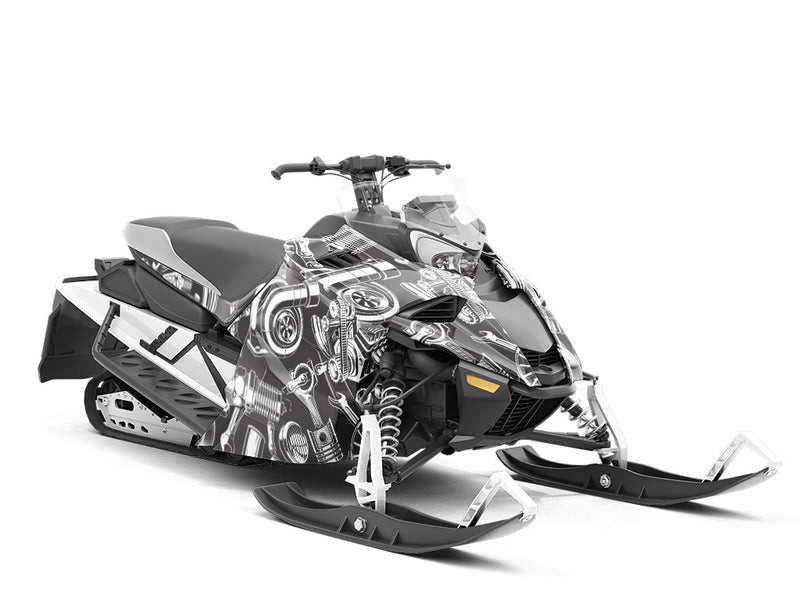 Black Motor Cars Custom Wrapped Snowmobile