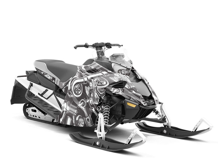 Black Motor Cars Custom Wrapped Snowmobile