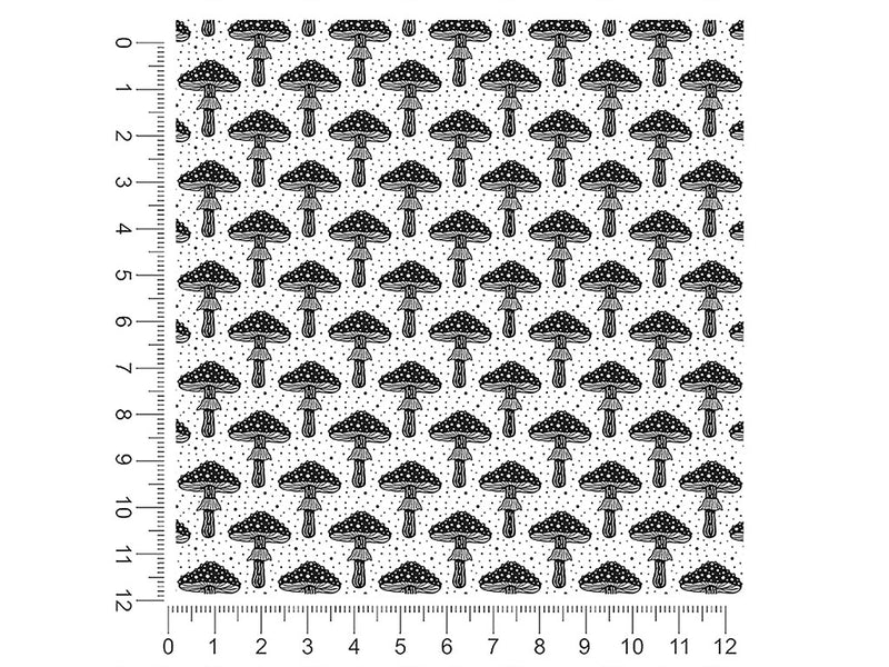 black mucismol mushroom 1ft x 1ft Craft Sheets