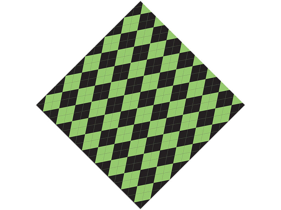 Black Olive Argyle Vinyl Wrap Pattern
