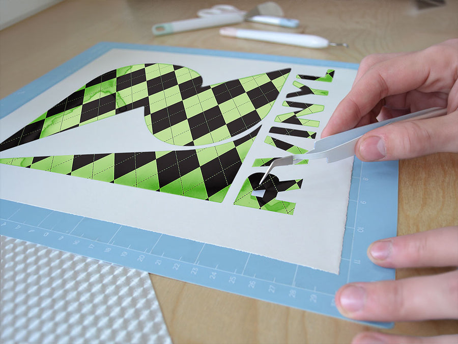 black olive argyle Easy Weed Craft Vinyl