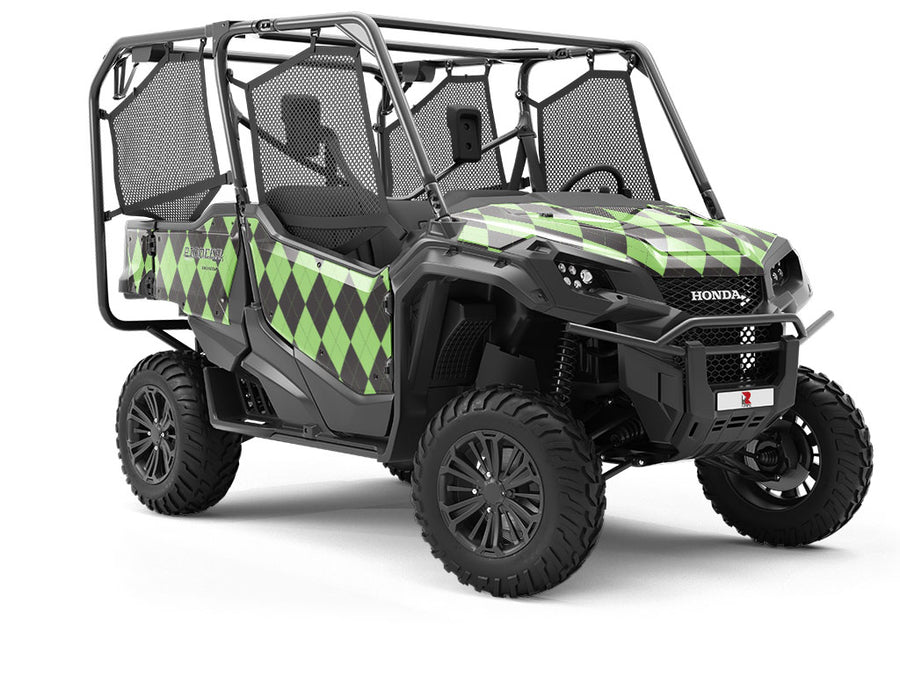 Black Olive Argyle Utility Vehicle Vinyl Wrap