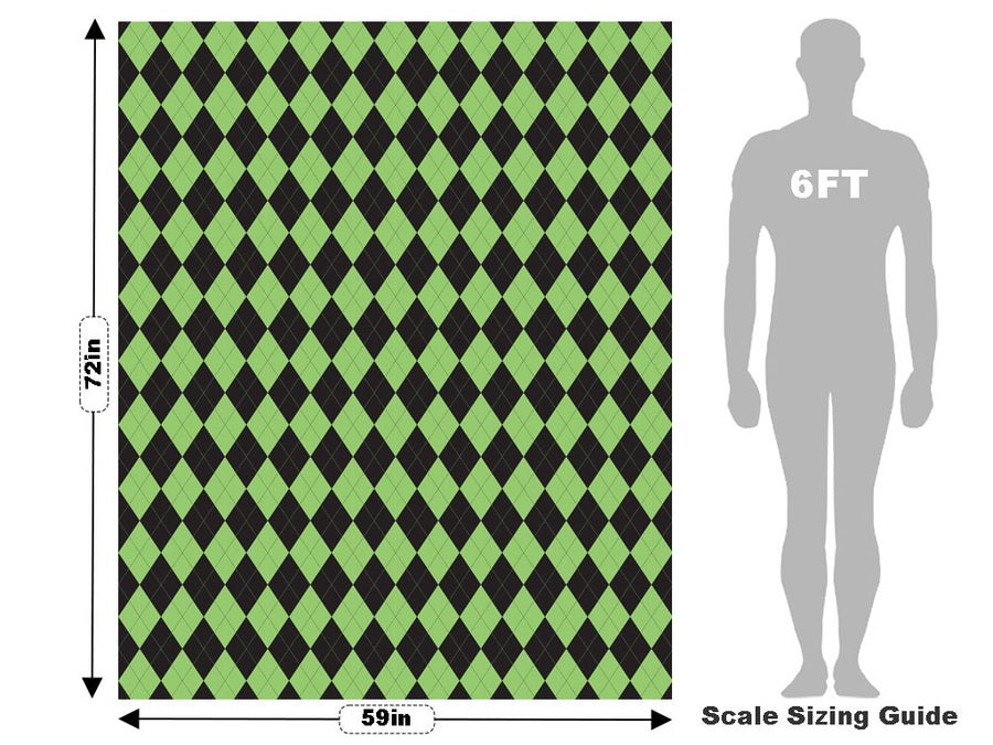 Black Olive Argyle Vehicle Wrap Scale~Rwraps Series 914 Black Olive Argyle Measurements~1