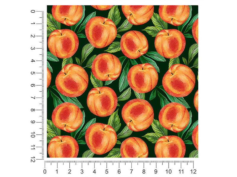 black peachy keen fruit 1ft x 1ft Craft Sheets