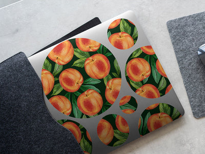 black peachy keen fruit DIY Laptop Stickers