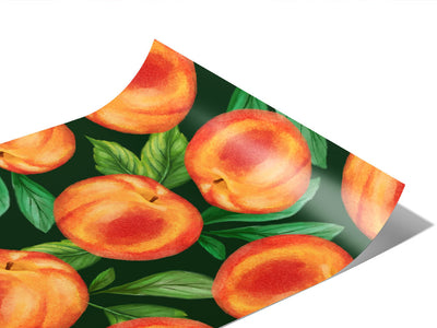 Black Peachy Keen Fruit Vinyl Wraps~Rwraps Series 914 Digitally Printed Vinyl Wrap~0