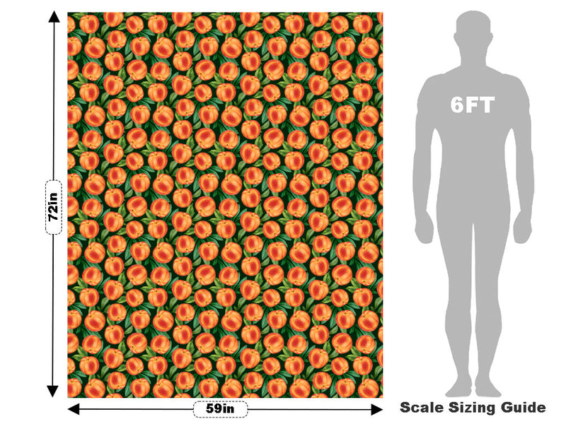 Black Peachy Keen Fruit Vehicle Wrap Scale~Rwraps Series 914 Black Peachy Keen Fruit Measurements~1
